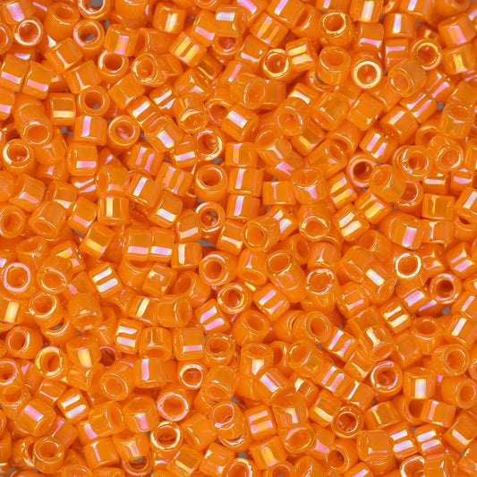 11/0 Delica Bead #1573 Orange Mandarin Opaque AB 5.2g