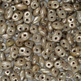 *Czech Superduo Beads Grey Picasso 22g