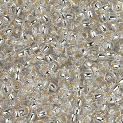 11/0 Czech Seed Beads #34969B Silver Lined Crystal 250g