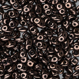 *Czech Superduo Beads Jet Dark Bronze 22g
