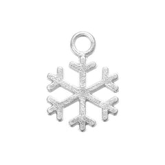 1/2" Snowflake Metal Charm 5/pk