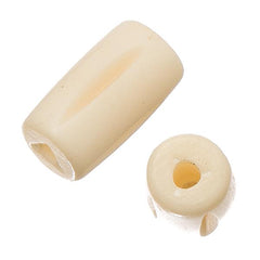 *12x7mm Ivory Carved Tube Bone Beads 10/pk