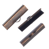 *25mm Antique Copper Ribbon Ends 10/pk
