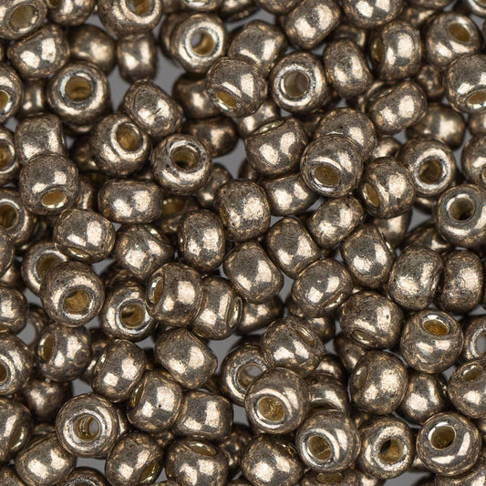 8/0 Miyuki Seed Beads #4222 Duracoat Galvanized Pewter 22g