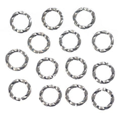 6mm Nickel Twisted Jump Rings 100/pk