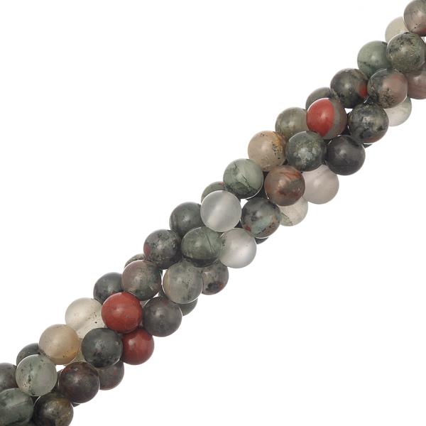 6mm Bloodstone African (Natural) Beads 15-16" Strand