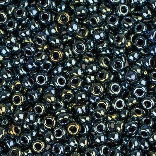 11/0 Miyuki Seed Beads #0456 Gunmetal Iris 22g