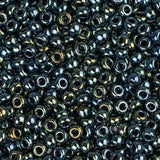 11/0 Miyuki Seed Beads #0456 Gunmetal Iris 22g