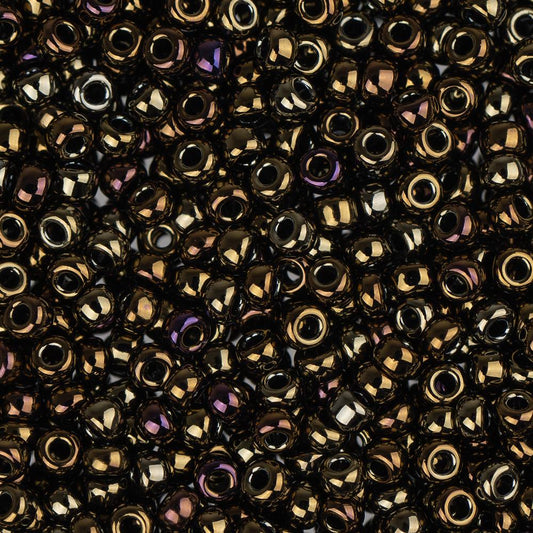 11/0 Miyuki Seed Beads #0458 Metallic Brown Iris 22g