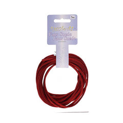 Faux Suede 3mm Lace 5m Red