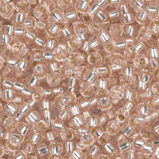 11/0 Miyuki Seed Beads #0023 Silver Lined Pink Mist 22g