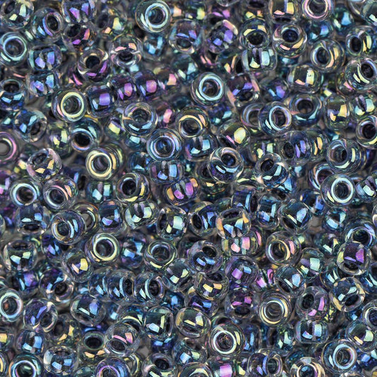 11/0 Miyuki Seed Beads #0283 Dark Blue Lined AB 22g