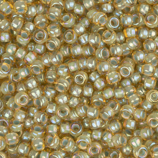 11/0 Miyuki Seed Beads #0359 Light Topaz Pale Blue Lined Luster 22g