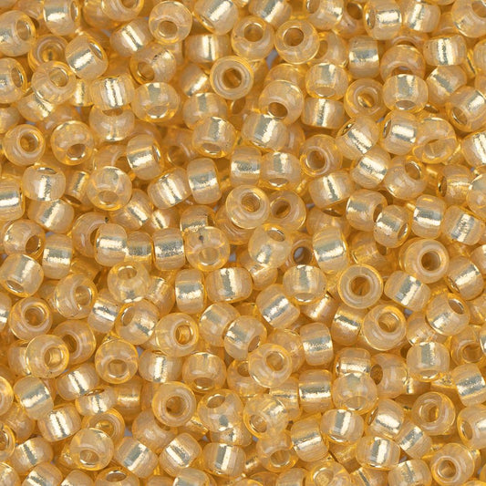 11/0 Miyuki Seed Beads #0578 Light Topaz Silver Lined Alabaster 22g