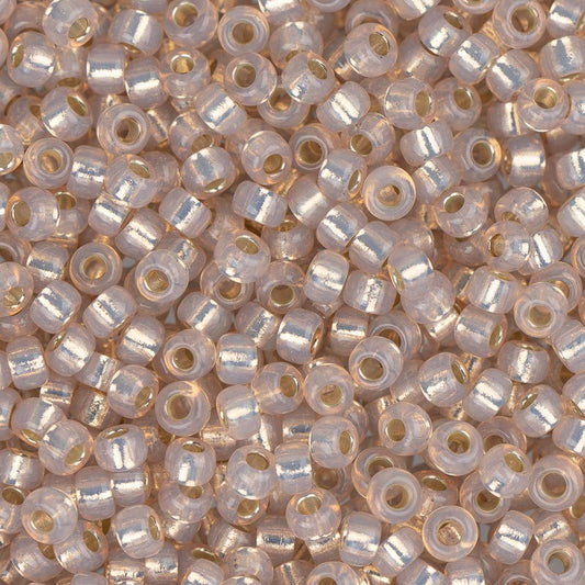 11/0 Miyuki Seed Beads #0579 Blush Silver Lined Alabaster 22g