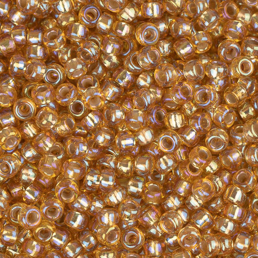 11/0 Miyuki Seed Beads #1004 Silver Lined Dark Gold AB 22g