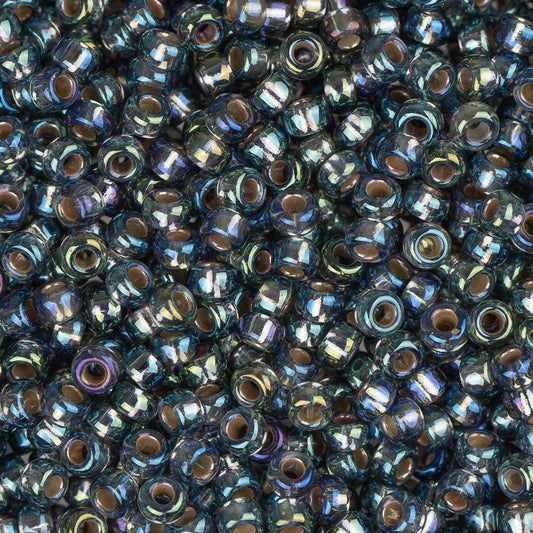 11/0 Miyuki Seed Beads #1021 Silver Lined Grey AB 22g