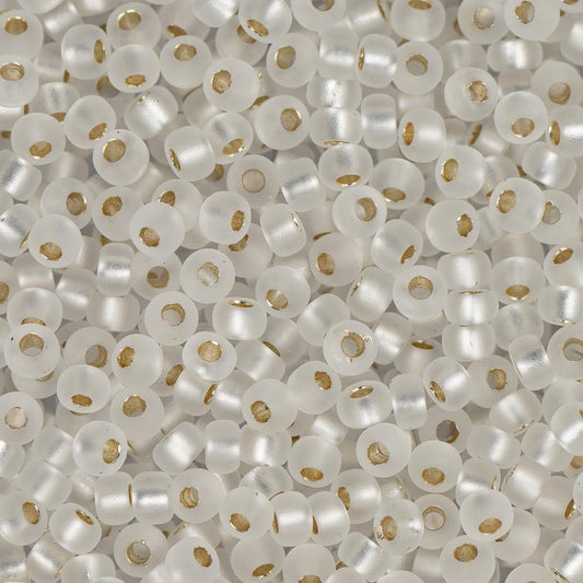 11/0 Miyuki Seed Beads #1901 Silver Lined Crystal Semi-Frosted 22g