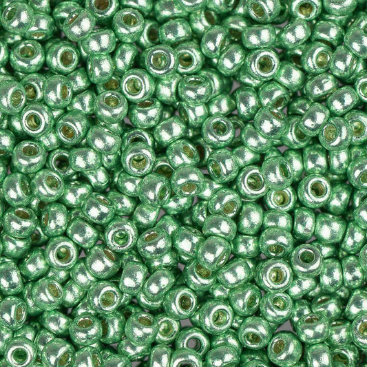11/0 Miyuki Seed Beads #4214 Duracoat Galvanized Mint Green 22g