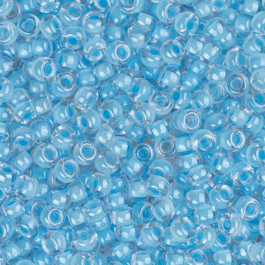 11/0 Miyuki Seed Beads #4300 Luminous Neon C/L Light Blue 22g