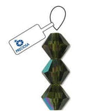 Preciosa Bicone 3mm Olivine AB 5" Strand