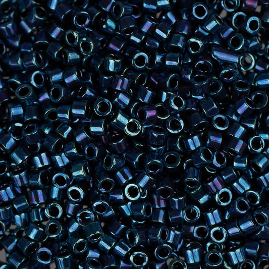 11/0 Delica Bead #1005 Royal Purple AB Metallic Gold Luster 5.2g