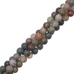 6mm Agate Indian (Natural) Beads 15-16" Strand