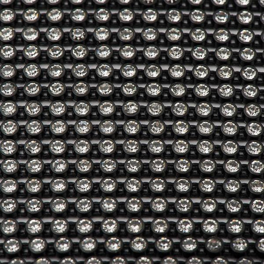 Plastic 2.4mm Black Rhinestone Banding by the Yard