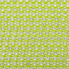 Plastic 2.4mm Neon Yellow Rhinestone Banding by the Yard