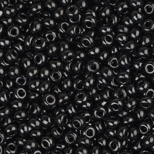 11/0 Czech Seed Beads #34904B Opaque Black 250g