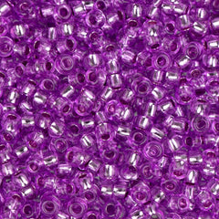 11/0 Czech Seed Beads #35000B Silver Lined Pink (Mauve) 250g