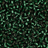 11/0 Delica Bead #0148 Silver Lined Dark Green 5.2g