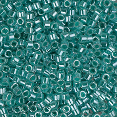 11/0 Delica Bead #0238 Lt Crystal Green Aqua Ceylon Lined 5.2g