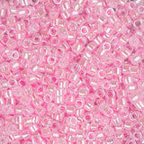 11/0 Delica Bead #0244 Lt Crystal Pink Ceylon Lined 5.2g