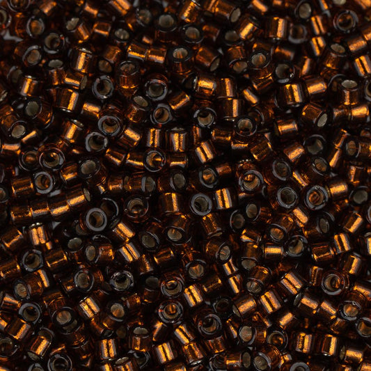 11/0 Delica Bead #0612 Silver Lined Dark Topaz 5.2g