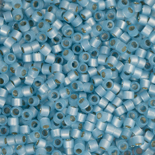 11/0 Delica Bead #0628 Silver Lined Aqua Alabaster Opal 5.2g