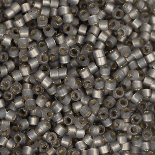11/0 Delica Bead #0630 Silver Lined Smoke Grey Alabaster Opal 5.2g