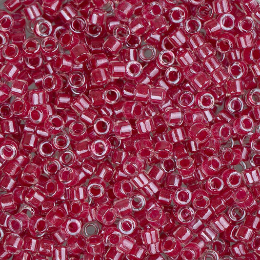 11/0 Delica Bead #0914 Rose Sparkle Crystal Lined 5.2g