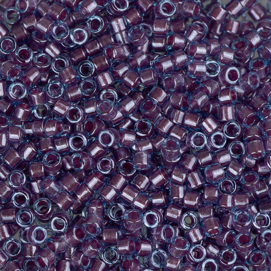 11/0 Delica Bead #0922 Rose Sparkle Aqua Lined 5.2g