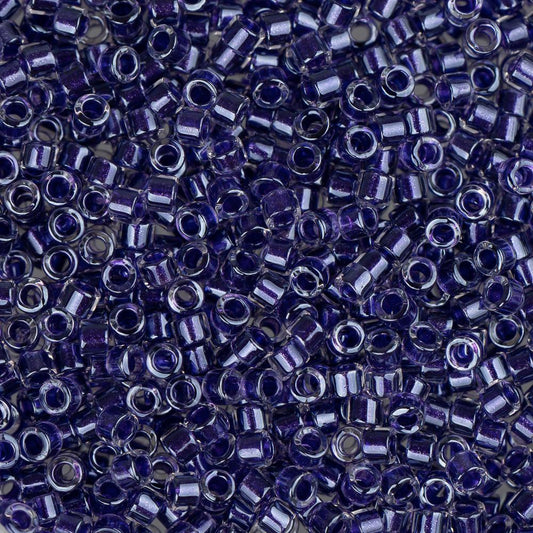 11/0 Delica Bead #0923 Amethyst Sparkle Crystal Lined 5.2g