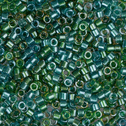 11/0 Delica Bead #0984 Aqua Teal Green Sparkle Lined 5.2g