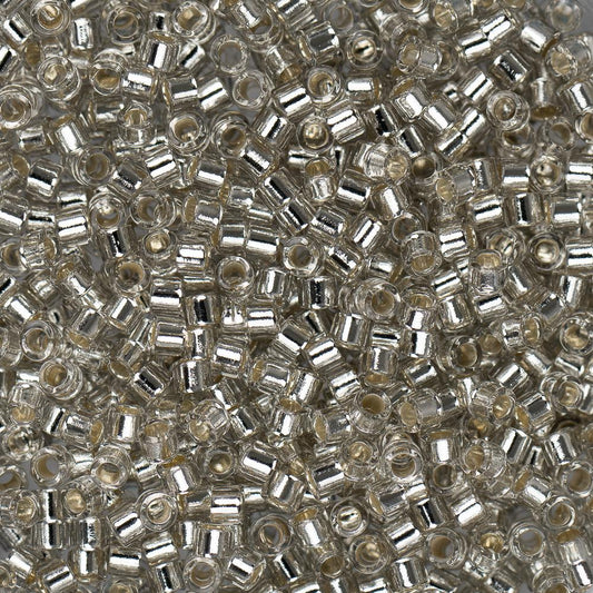 11/0 Delica Bead #1211 Silver Lined Grey Mist 5.2g