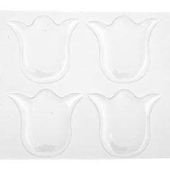 Epoxy Sticker Cabs, Tulip 1" Clear 10/pk