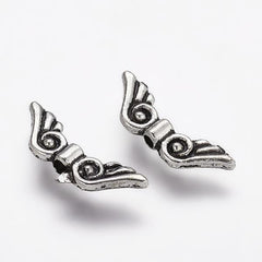 Wing Angel 16mm, Antique Silver Metal Bead 10/pk