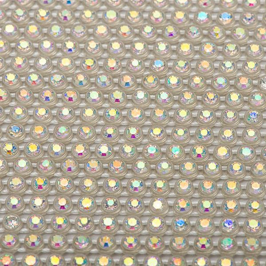 Plastic 2.4mm Crystal AB Rhinestone Banding by the Yard