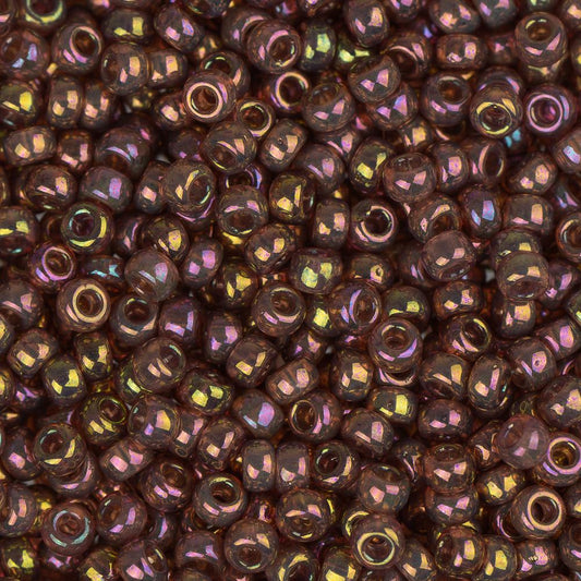 11/0 Miyuki Seed Beads #0301 Dark Topaz Rainbow Gold Luster 22g