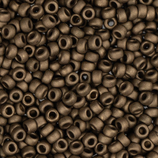11/0 Miyuki Seed Beads #2006 Matte Metallic Dark Bronze 22g