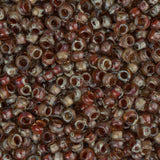 11/0 Miyuki Seed Beads #4505 Transparent Light Smoky Topaz Picasso 22g