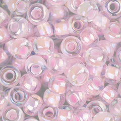 6/0 Miyuki Seed Beads #0272 Pink Lined Crystal AB 22g