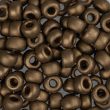 6/0 Miyuki Seed Beads #2006 Metallic Dark Bronze Matte 22g